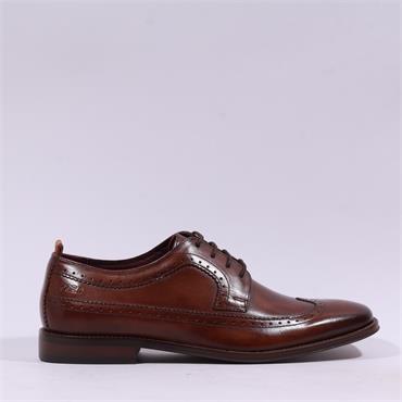 Base London Havisham Wingtip Shoe - Tan Leather